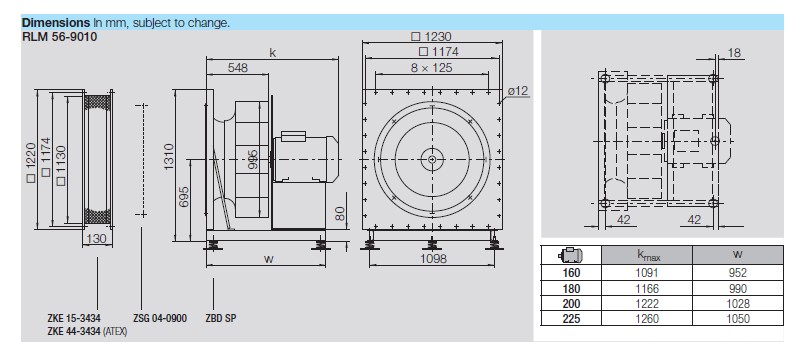 Габаритные размеры Nicotra RLM 56-9010-6D-37 Габаритные размеры Nicotra RLM 56-9010-6D-37
